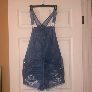 American Eagle denim shortalls